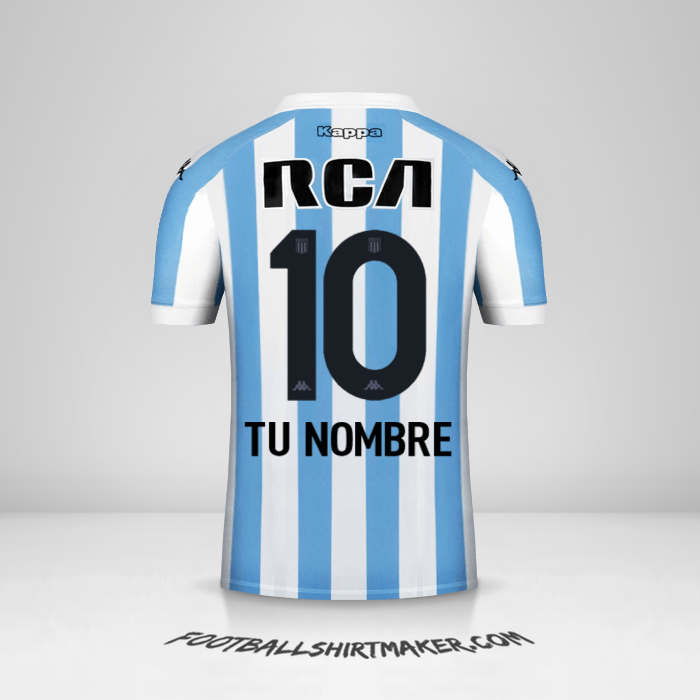 Jersey Racing Club 2018 número 10 tu nombre