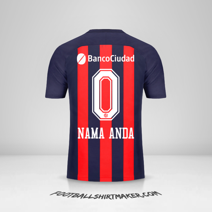 Jersey San Lorenzo 2018 -  nama anda - 0