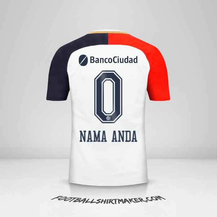 Jersey San Lorenzo 2018 II -  nama anda - 0