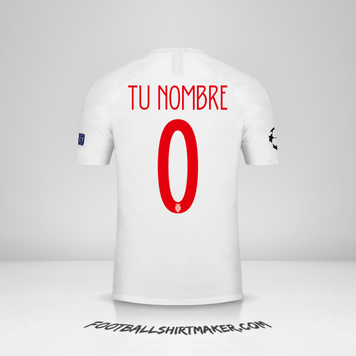 Jersey As Monaco 2018/19 Cup número 0 tu nombre