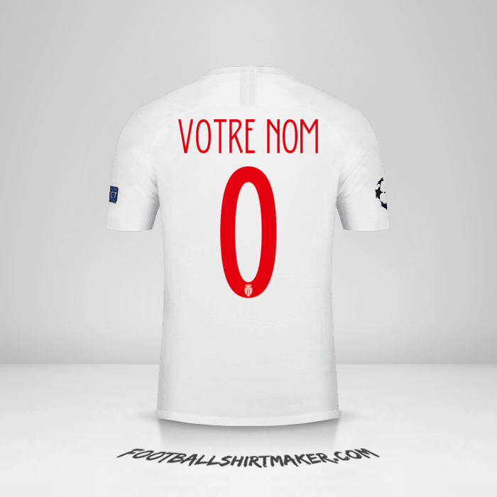 Maillot As Monaco 2018/19 Cup -  votre nom - 0