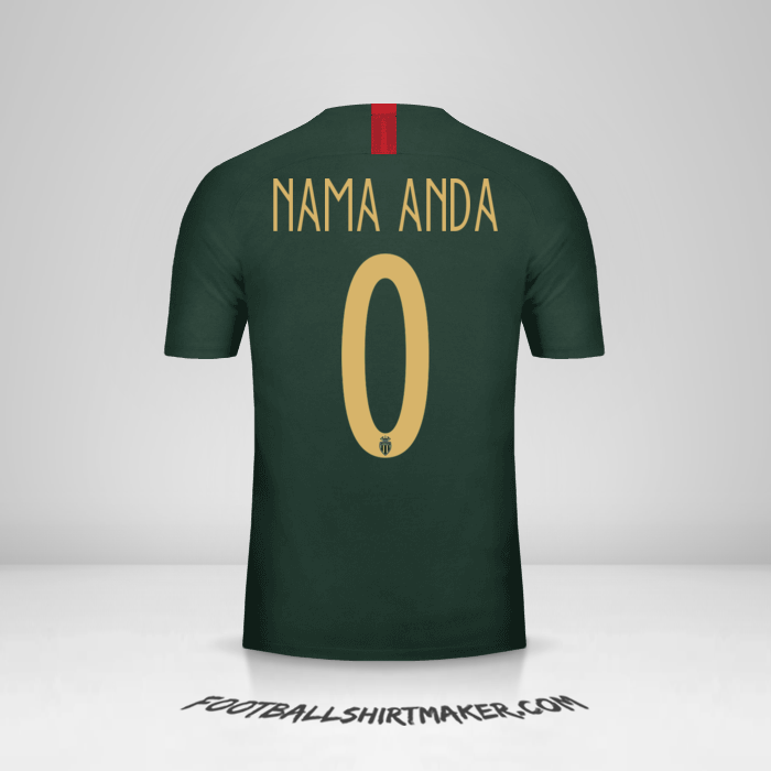 Jersey As Monaco 2018/19 Cup II -  nama anda - 0