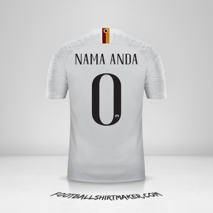 Jersey AS Roma 2018/19 II -  nama anda - 0