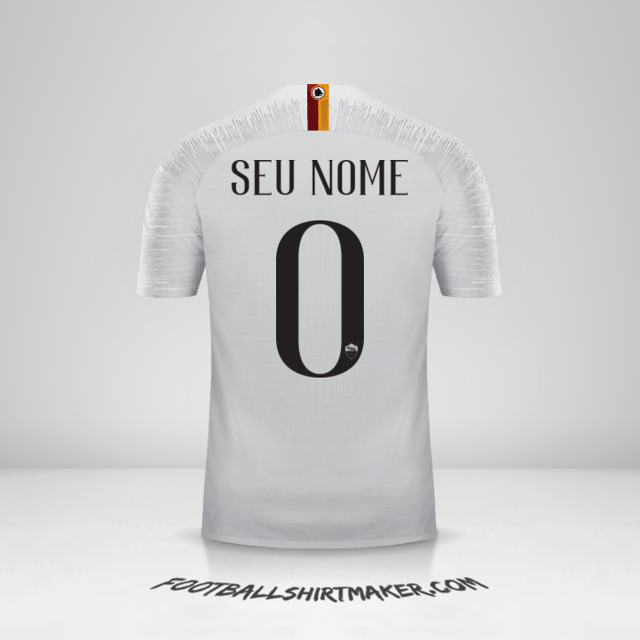 Camisa AS Roma 2018/19 II -  seu nome - 0