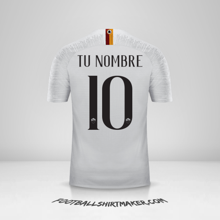 Camiseta AS Roma 2018/19 II número 10 tu nombre