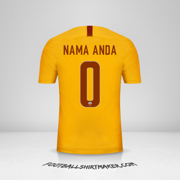 Jersey AS Roma 2018/19 III -  nama anda - 0