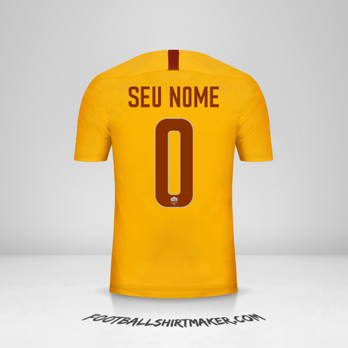 Camisa AS Roma 2018/19 III -  seu nome - 0