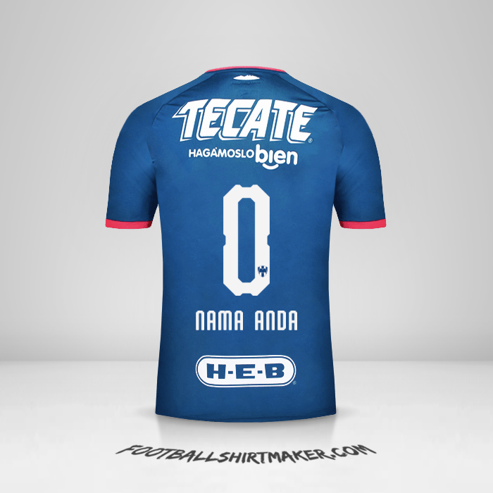 Jersey Monterrey 2018/19 II -  nama anda - 0