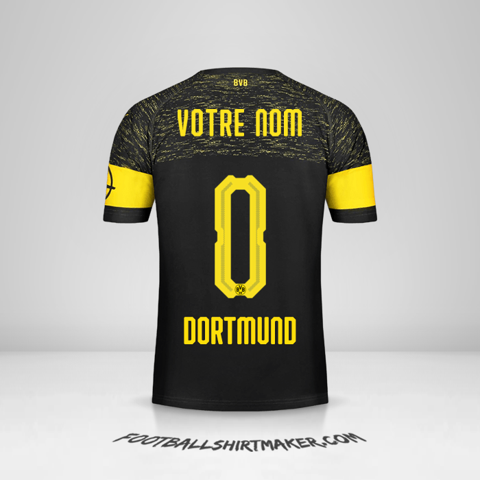 Maillot Borussia Dortmund 2018/19 II -  votre nom - 0