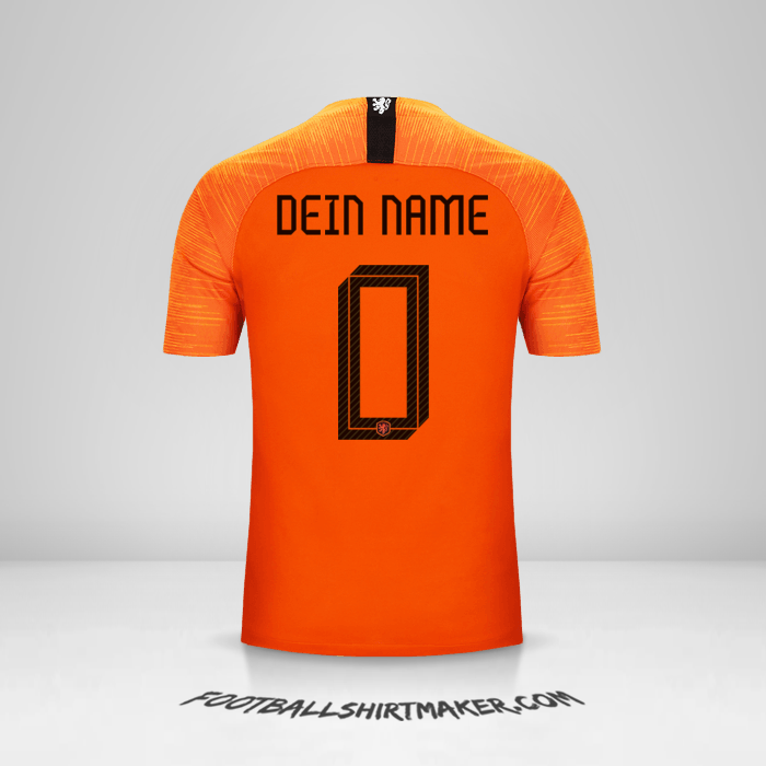 Trikot Niederlande 2018/19 -  dein name - 0