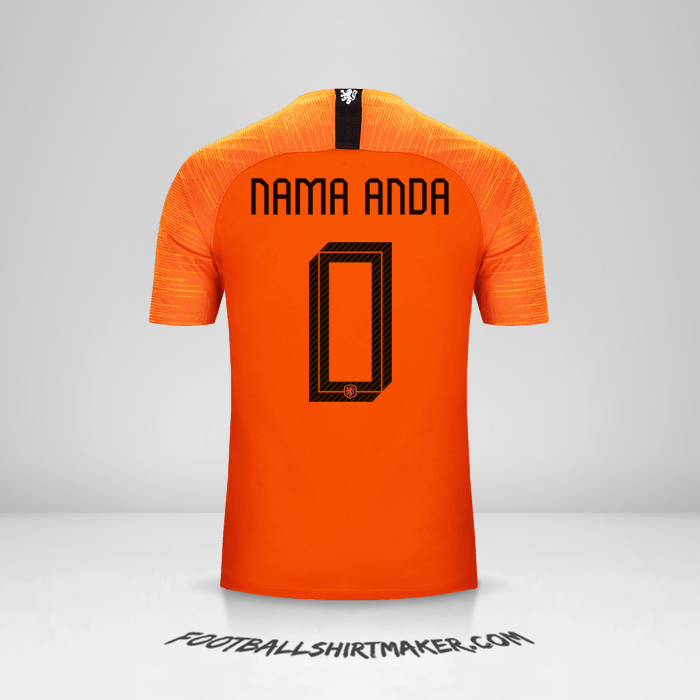 Jersey Belanda 2018/19 -  nama anda - 0