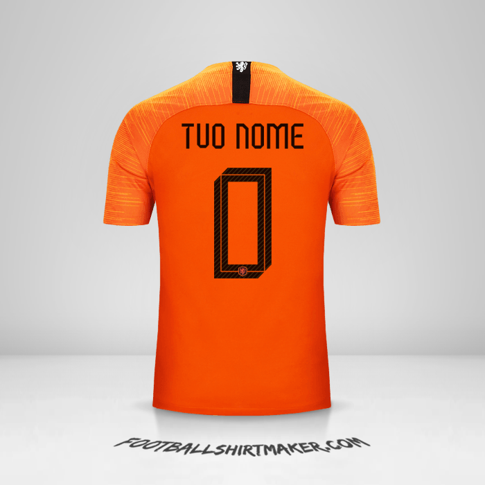 Maglia Paesi Bassi 2018/19 -  tuo nome - 0