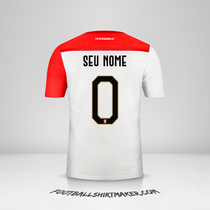 Camisa Peru 2018/19 -  seu nome - 0