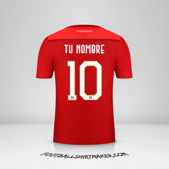 Camiseta Peru 2018/19 II número 10 tu nombre