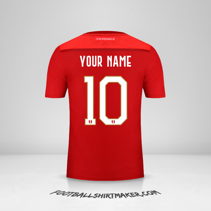 Peru 2018/19 II shirt number 10 your name