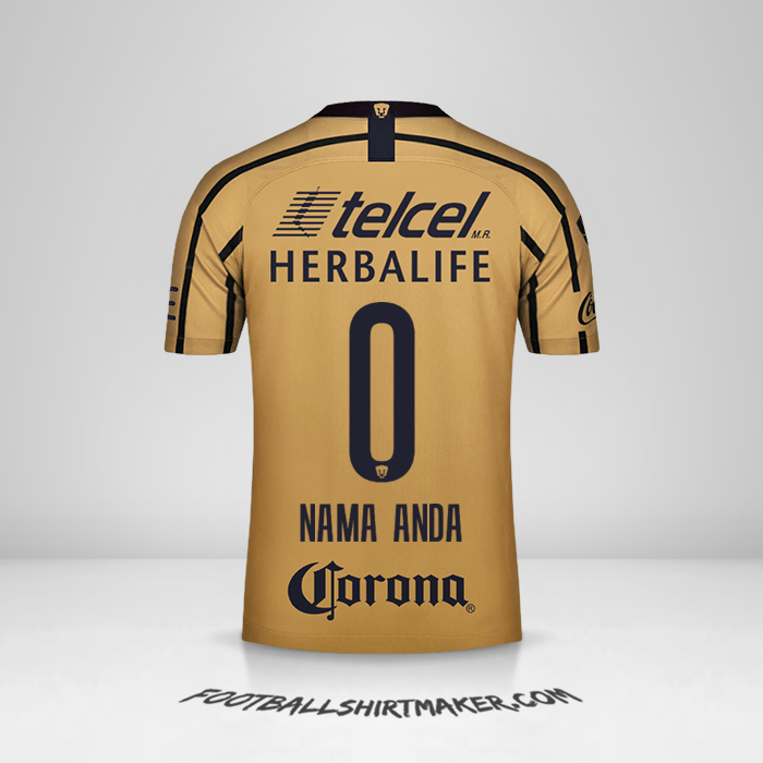 Jersey Pumas UNAM 2018/19 II -  nama anda - 0