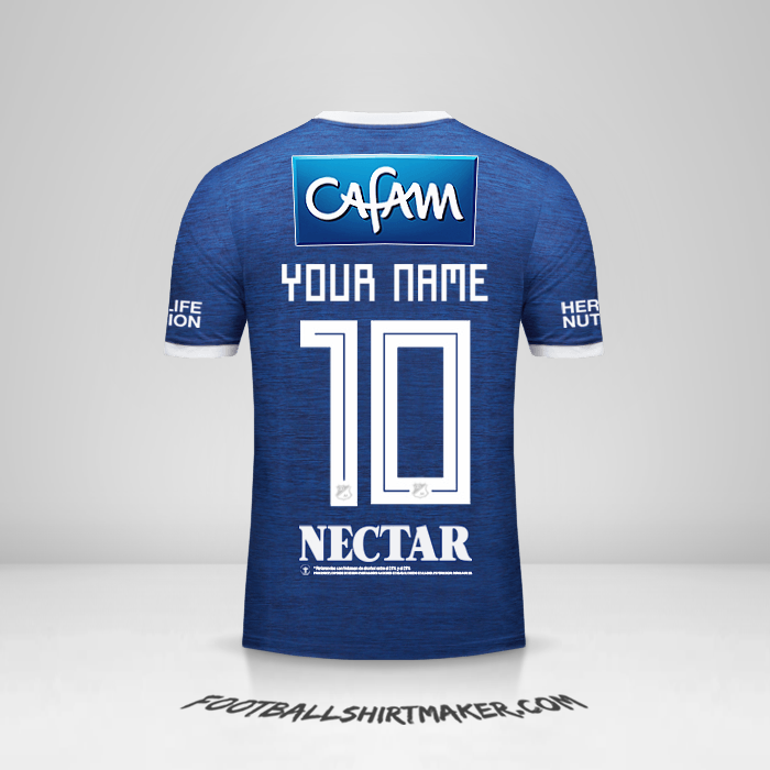 Millonarios FC 2018 shirt number 10 your name