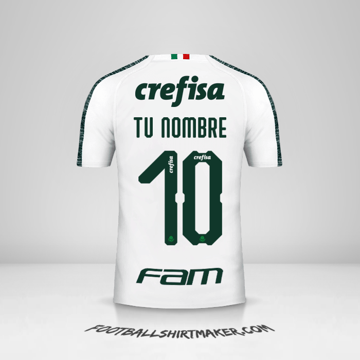 Camiseta Palmeiras Libertadores 2019 II número 10 tu nombre