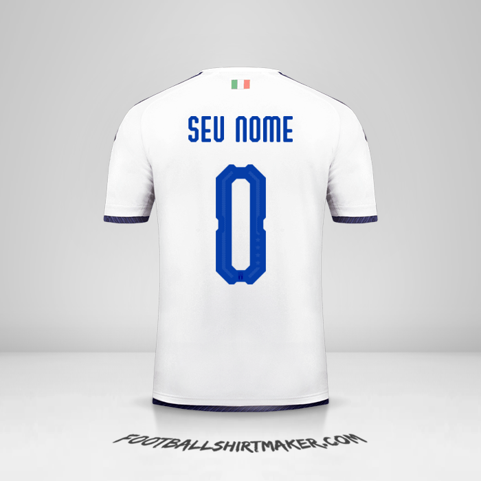 Camisa Itália 2018 II -  seu nome - 0