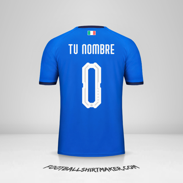 Jersey Italia 2018 -  tu nombre - 0