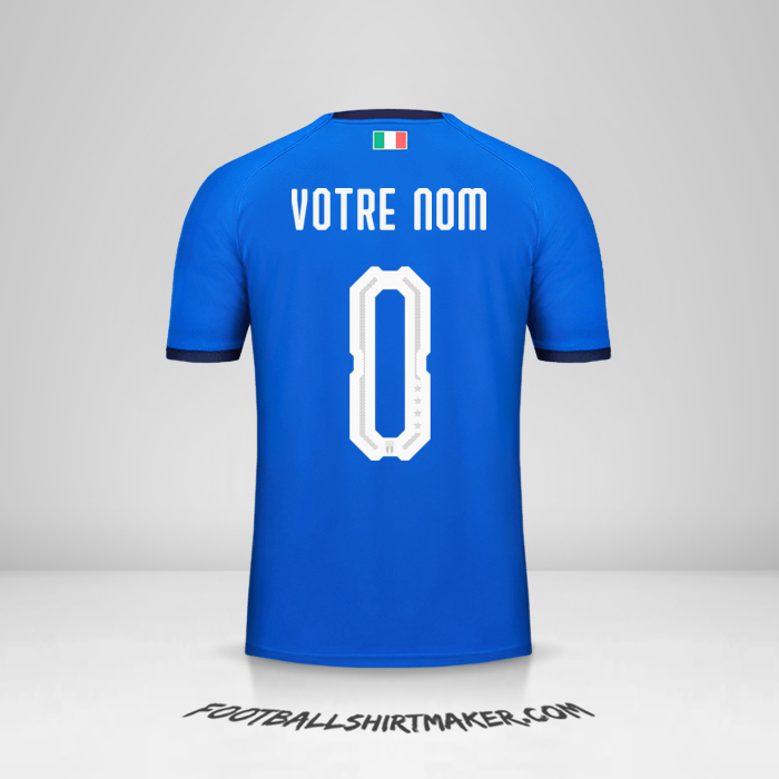 Maillot Italie 2018 -  votre nom - 0