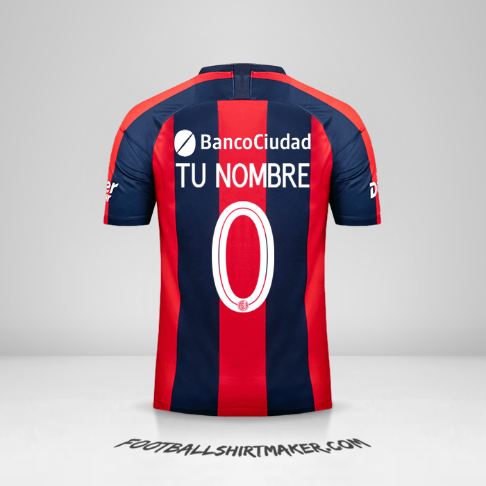 Camiseta San Lorenzo Libertadores 2019 -  tu nombre - 0