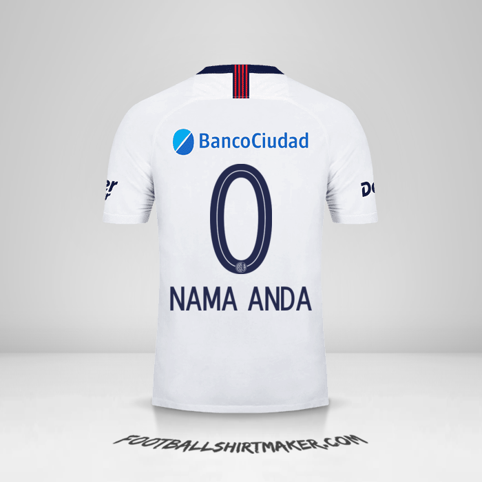 Jersey San Lorenzo 2019 II -  nama anda - 0