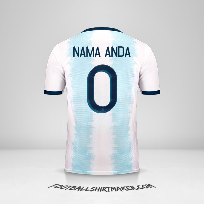 Jersey Argentina 2019/20 -  nama anda - 0