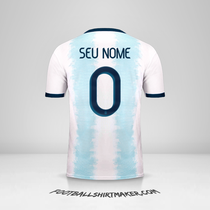 Camisa Argentina 2019/20 -  seu nome - 0