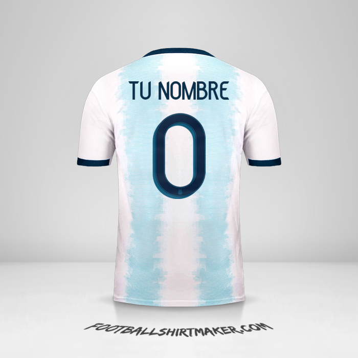 Camiseta Argentina 2019/20 -  tu nombre - 0