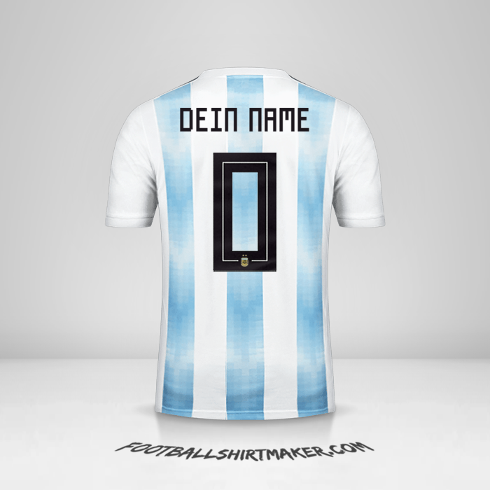 Trikot Argentinien 2018 -  dein name - 0