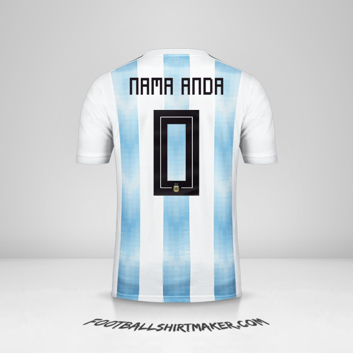 Jersey Argentina 2018 -  nama anda - 0