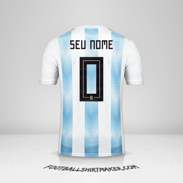 Camisa Argentina 2018 -  seu nome - 0