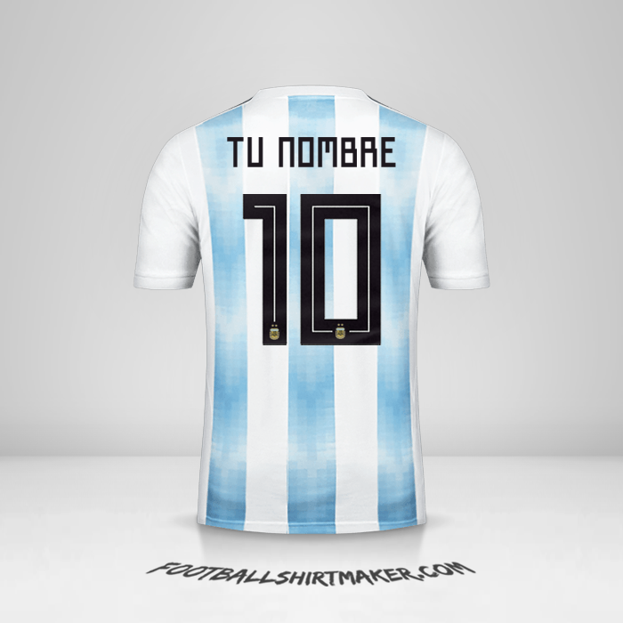 Jersey Argentina 2018 número 10 tu nombre