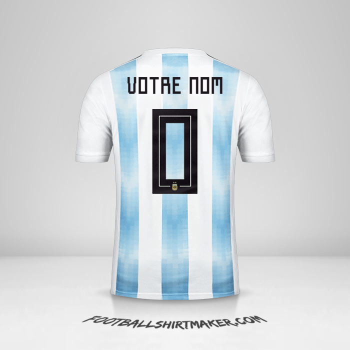 Maillot Argentine 2018 -  votre nom - 0