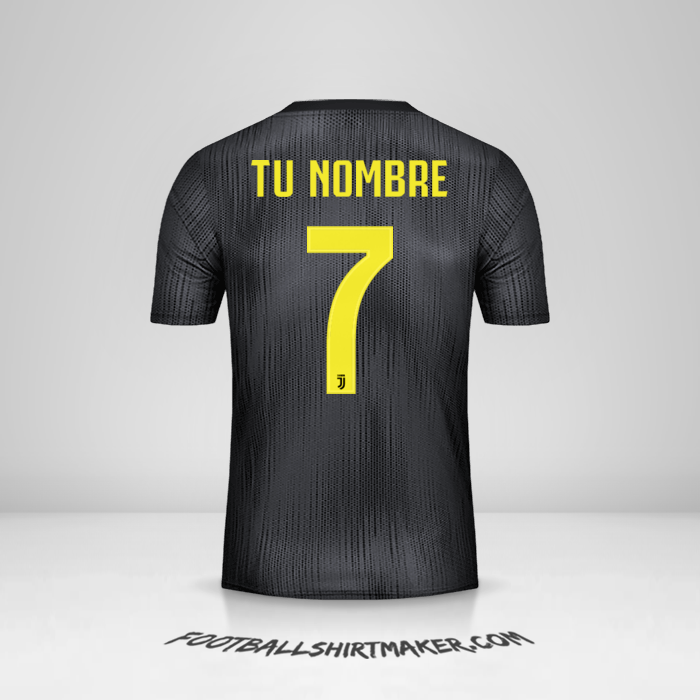 Jersey Juventus FC 2018/19 III Cup número 7 tu nombre