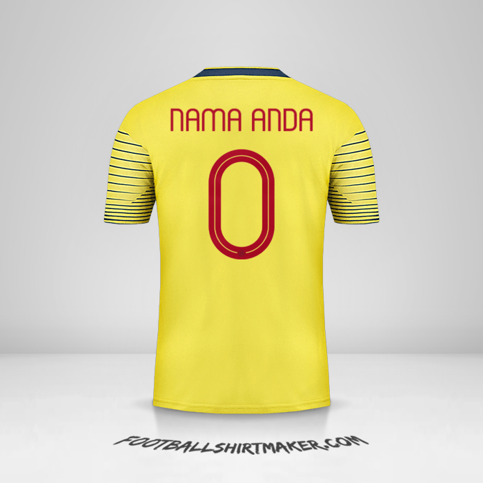 Jersey Kolombia 2019/20 -  nama anda - 0