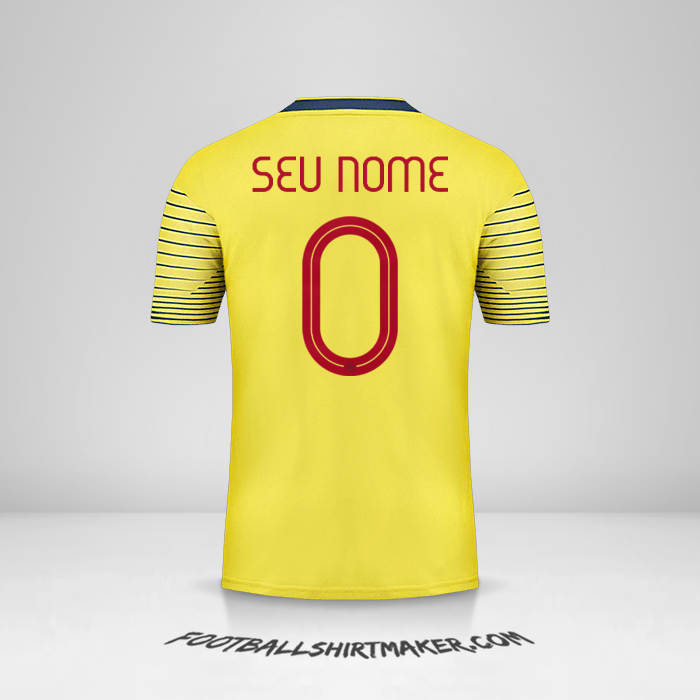 Camisa Colômbia 2019/20 -  seu nome - 0