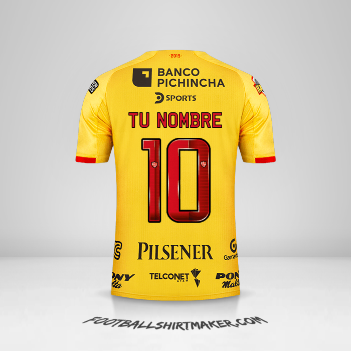 Camiseta Barcelona SC 2019 número 10 tu nombre