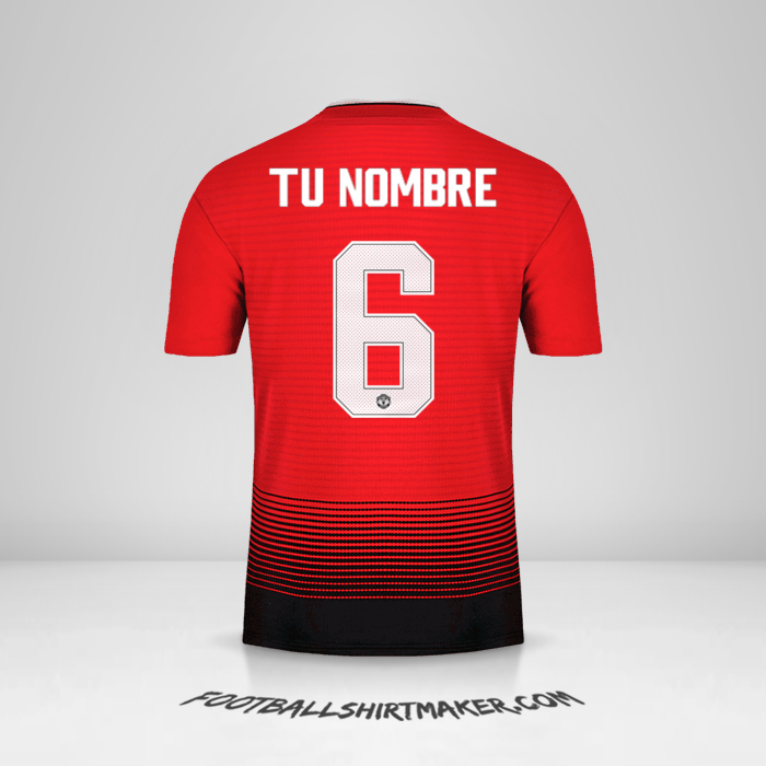 Camiseta Manchester United 2018/19 Cup número 6 tu nombre