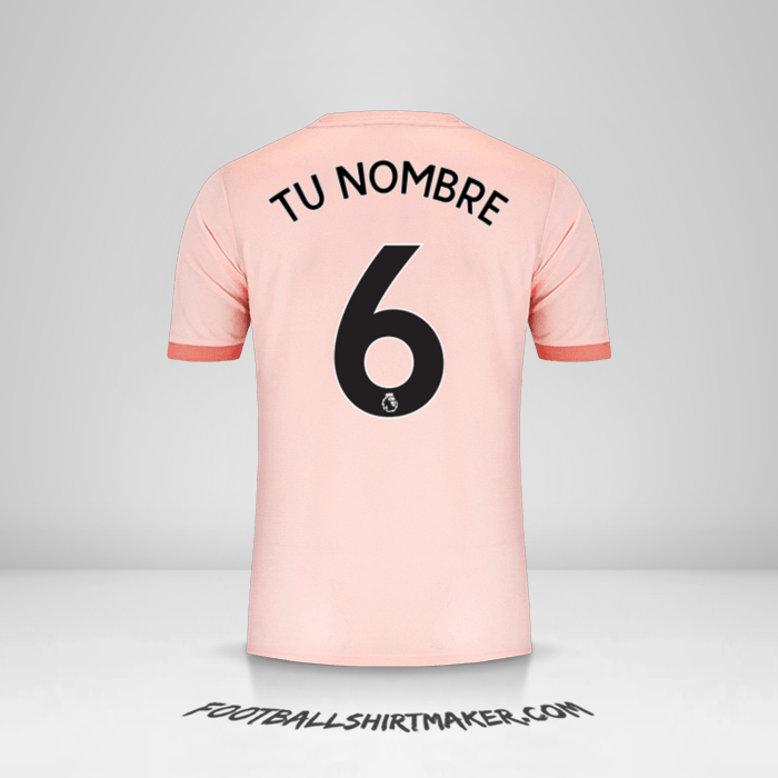 Camiseta Manchester United 2018/19 II número 6 tu nombre