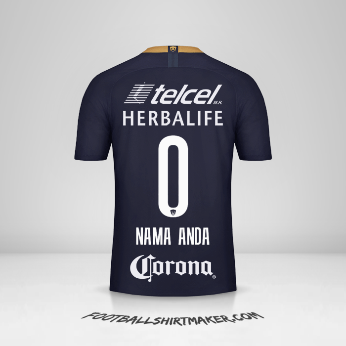 Jersey Pumas UNAM 2018/19 III -  nama anda - 0