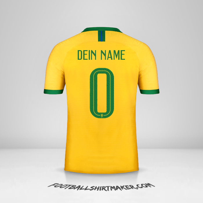 Trikot Brasilien 2019 -  dein name - 0