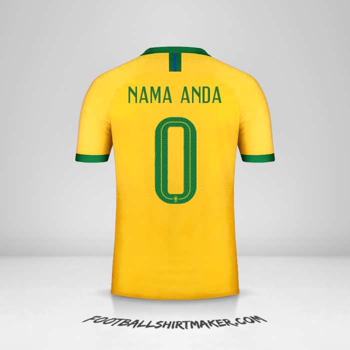 Jersey Brasil 2019 -  nama anda - 0