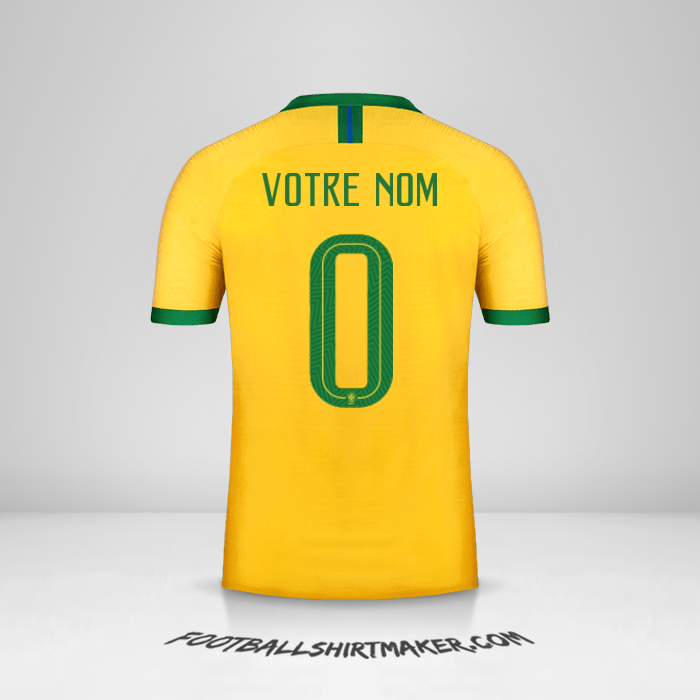 Maillot Brésil 2019 -  votre nom - 0