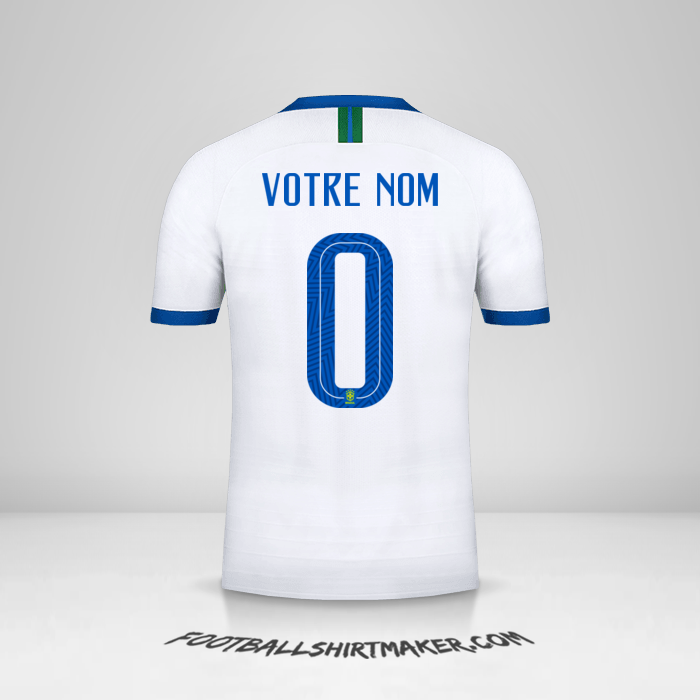 Maillot Brésil 2019 III -  votre nom - 0