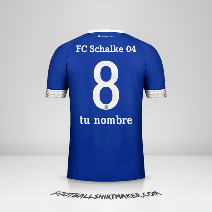 Camiseta Schalke 04 2018/19 número 8 tu nombre