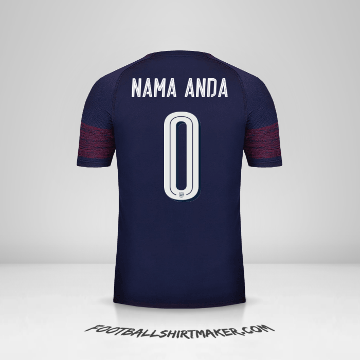 Jersey Arsenal 2018/19 Cup II -  nama anda - 0