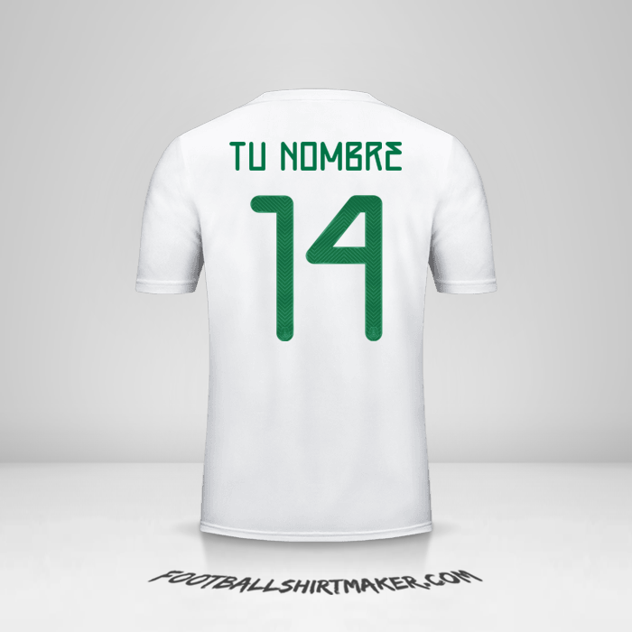 Jersey Mexico 2019 II número 14 tu nombre