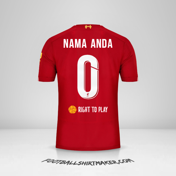 Jersey Liverpool FC 2019/20 Cup -  nama anda - 0